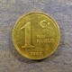Монета 1 новый куруш, 2005-2008, Турция